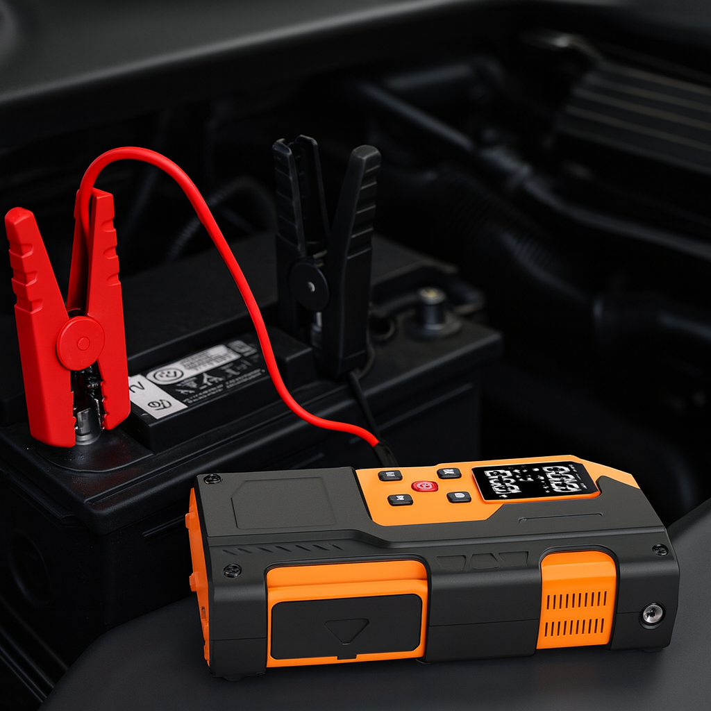 Tinybeats 12V Jump Starter with Air Compressor, 10000mAh Portable Car Battery Booster