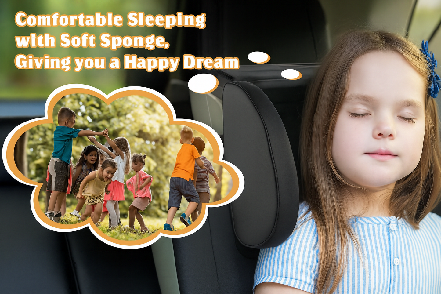 Best Car Seat Headrest l Ergonomic Car Seat Headrest Pillow l Adjustable Car Seat Headrest Pillow